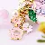 Wholesale Moonstone Tulip Keychains for Retailer Boost Sales - Five-leaf pink-single OPP bag packaging