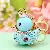 Wholesale Rhinestone Little Swan Keychain & Bag Charm Supply - Little duck blue-single OPP bag packaging