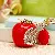 Wholesale Rhinestone Little Swan Keychain & Bag Charm Supply - Big Red Apple-single OPP bag packaging