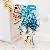 Wholesale Rhinestone Little Swan Keychain & Bag Charm Supply - There is fish blue every year - single OPP bag packaging