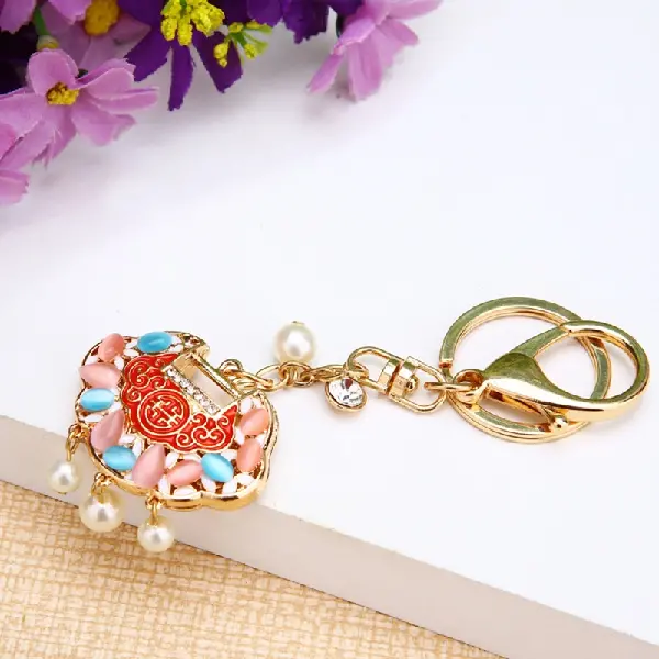 Colored Rhinestone Ruyi lock-single OPP bag packaging,chaincharmsupply.com
