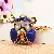 Wholesale Rhinestone Little Swan Keychain & Bag Charm Supply - God of Wealth Sapphire-single OPP bag packaging