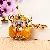 Wholesale Rhinestone Little Swan Keychain & Bag Charm Supply - God of Wealth Gold-single OPP bag packaging