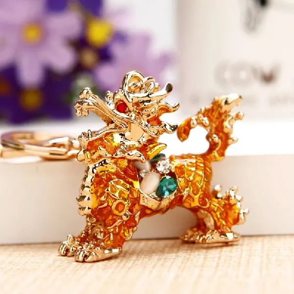 Lucky Unicorn Yellow-single OPP bag packaging,chaincharmsupply.com