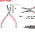 Wholesale Pink Needle Nose Pliers for DIY Jewelry Crafting - Double round pliers with pink handle, length 12cm-1 pair