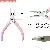 Wholesale Pink Needle Nose Pliers for DIY Jewelry Crafting - Pink-handled needle-nose pliers (with teeth), about 13cm long - 1 pair