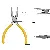 Wholesale Pink Needle Nose Pliers for DIY Jewelry Crafting - Yellow-handled needle-nose pliers (with teeth), length about 13cm - 1 pair