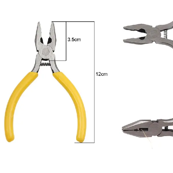 Yellow handle magic steel vise, length about 12cm - 1 pair,chaincharmsupply.com