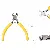 Wholesale Pink Needle Nose Pliers for DIY Jewelry Crafting - Yellow handle top cutting pliers, length about 10cm - 1 pair