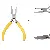 Wholesale Pink Needle Nose Pliers for DIY Jewelry Crafting - Yellow handle flat nose pliers (no teeth), length about 12cm - 1 pair