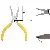 Wholesale Pink Needle Nose Pliers for DIY Jewelry Crafting - Yellow-handled flat-nose pliers (with teeth), length about 13cm - 1 pair