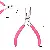 Wholesale Pink Needle Nose Pliers for DIY Jewelry Crafting - Upgraded model - Glitter handle needle nose pliers, about 13cm long - 1 pair