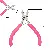 Wholesale Pink Needle Nose Pliers for DIY Jewelry Crafting - Upgraded model - Glitter handle diagonal pliers, length 11cm - 1 pair
