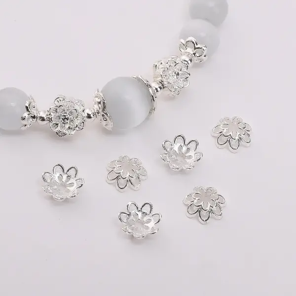 03 model 8mm hole diameter about 1mm silver 50 pcs/pack,chaincharmsupply.com