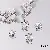 Wholesale Alloy Tori Spacer Beads Supply for Retailers - 04 model 8mm hole diameter about 1mm silver 50 pcs/pack