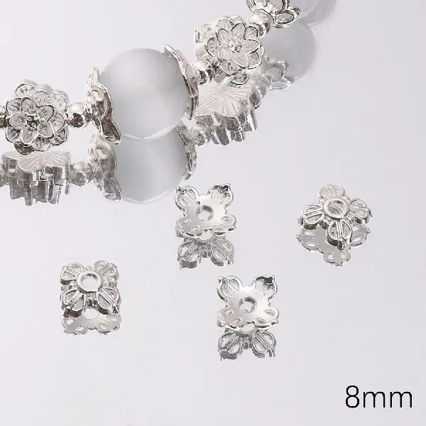 06 model 8mm hole diameter about 1mm silver 50 pcs/pack,chaincharmsupply.com