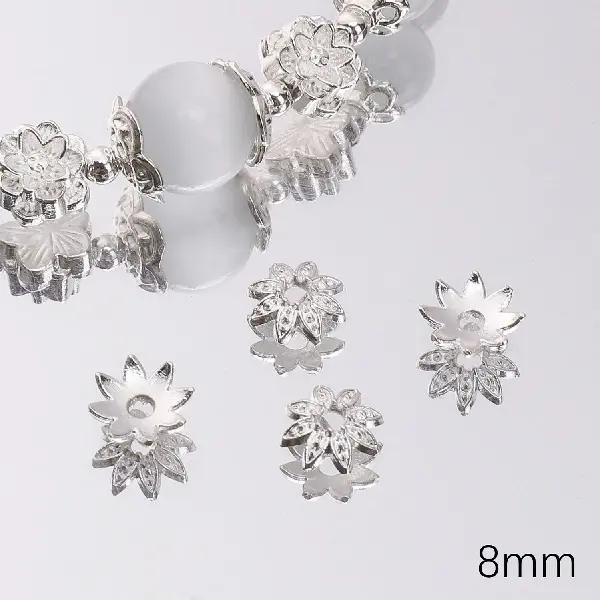 07 model 8mm hole diameter about 1mm silver 50 pcs/pack,chaincharmsupply.com