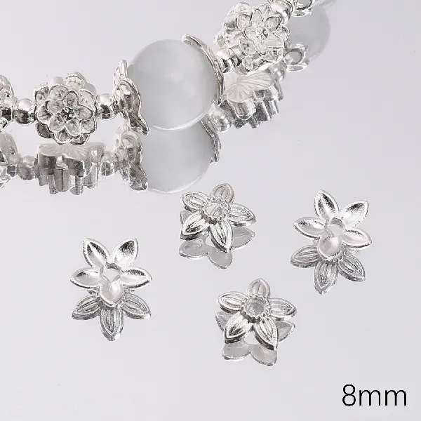 08 model 8mm hole diameter about 1mm silver 50 pcs/pack,chaincharmsupply.com