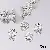 Wholesale Alloy Tori Spacer Beads Supply for Retailers - 09 model 8mm hole diameter about 1mm silver 50 pcs/pack