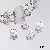 Wholesale Alloy Tori Spacer Beads Supply for Retailers - 10 styles, 8mm, aperture about 1mm, silver, 50 pcs/pack