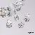 Wholesale Alloy Tori Spacer Beads Supply for Retailers - 11 styles, 8mm, aperture about 1mm, silver, 50 pcs/pack