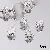 Wholesale Alloy Tori Spacer Beads Supply for Retailers - 12 styles, 8mm, aperture about 1mm, silver, 10 pcs/pack