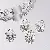 Wholesale Alloy Tori Spacer Beads Supply for Retailers - 13 models, 10mm, aperture about 1.5mm, silver, 5 pcs/pack