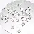 Wholesale Alloy Tori Spacer Beads Supply for Retailers - 17 models, 9mm, aperture about 1mm, silver, 20 pcs/pack