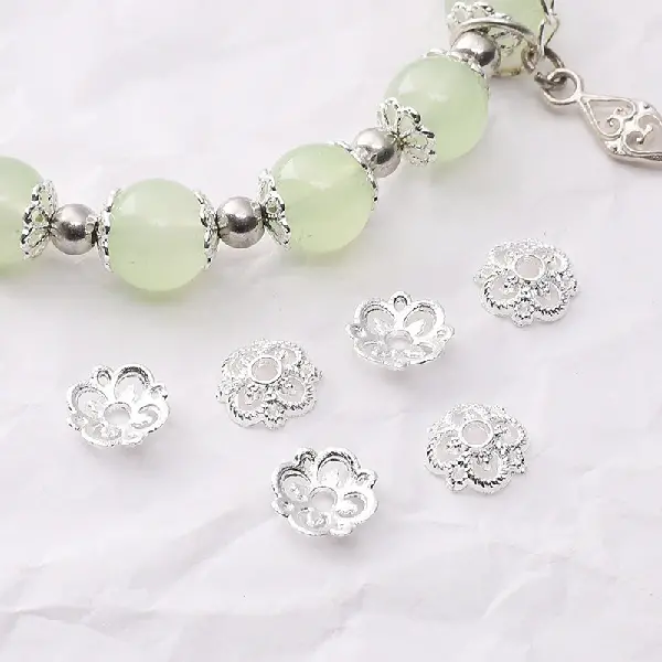 27 models 8mm, aperture about 1.5mm, silver, 50 pcs/pack,chaincharmsupply.com