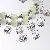 Wholesale Alloy Tori Spacer Beads Supply for Retailers - 29 models, 9mm, aperture about 1mm, silver, 50 pcs/pack