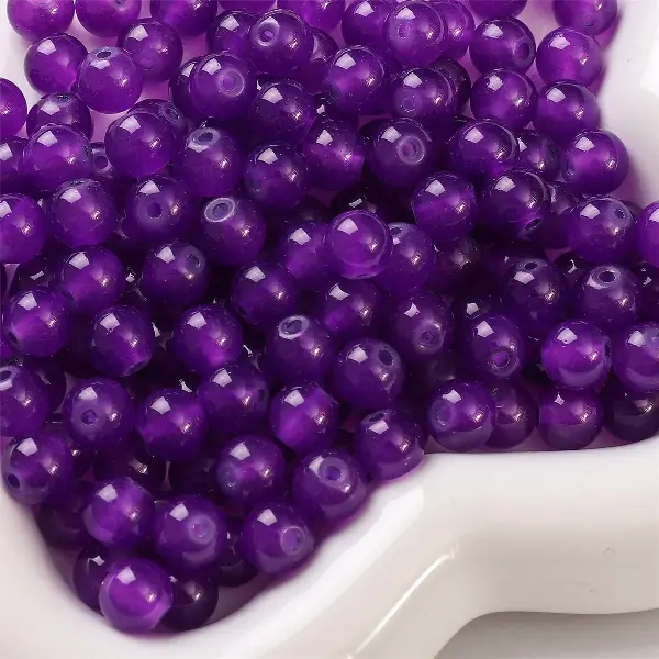 Purple-4mm, hole diameter about 1mm, 50 pieces/pack,chaincharmsupply.com