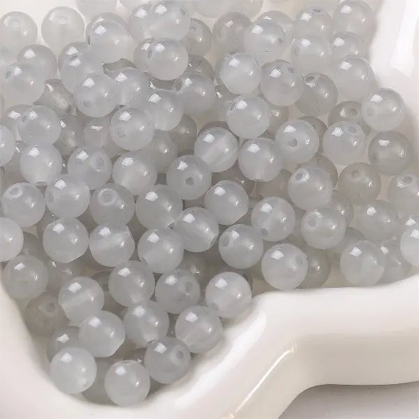 Gray-6mm, hole diameter about 1mm, 50 pieces/pack,chaincharmsupply.com