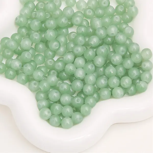Aventurine-4mm, hole diameter about 1mm, 50 pieces/pack,chaincharmsupply.com