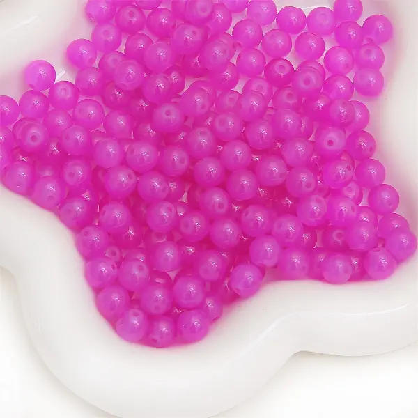 Rose red-8mm aperture about 1.5mm 50 pieces/pack,chaincharmsupply.com