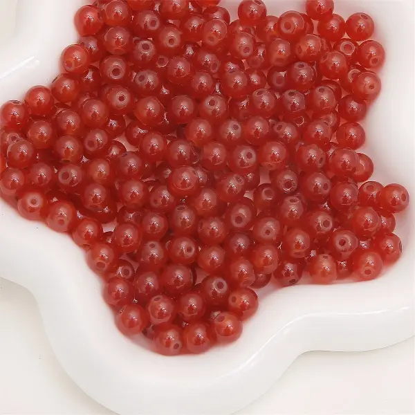Red agate-8mm aperture about 1.5mm 50 pieces/pack,chaincharmsupply.com