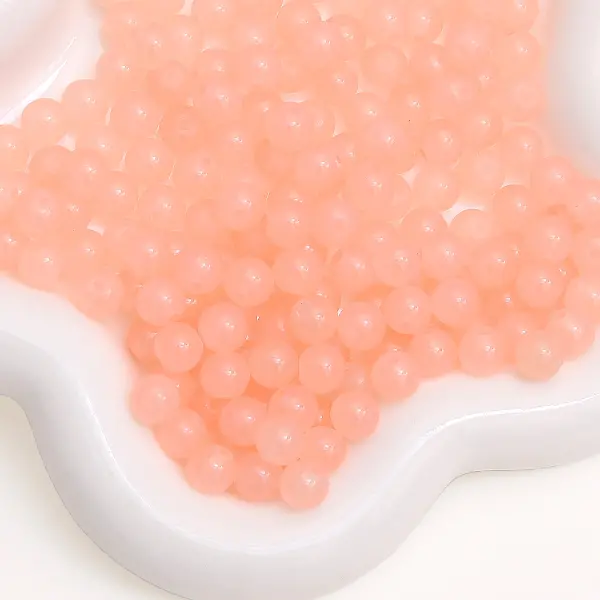Apricot color-8mm aperture about 1.5mm 50 pieces/pack,chaincharmsupply.com