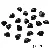 Black Animal Eyes Beads Wholesale | Durable Diy Supply - Triangle approx. 13x17mm 50 pieces/pack