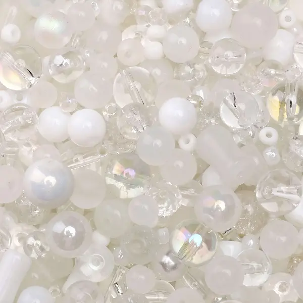 White series-3-12mm 30g/pack (about 90-120 pieces, for reference only),chaincharmsupply.com