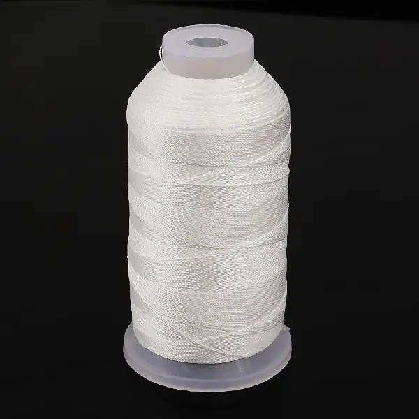 Six strands, white, about 480 meters/roll, wire diameter about 0.50mm,chaincharmsupply.com