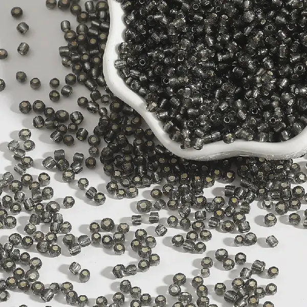 Dark gray-2mm aperture 0.6mm 15g/pack about 1000 pieces,chaincharmsupply.com