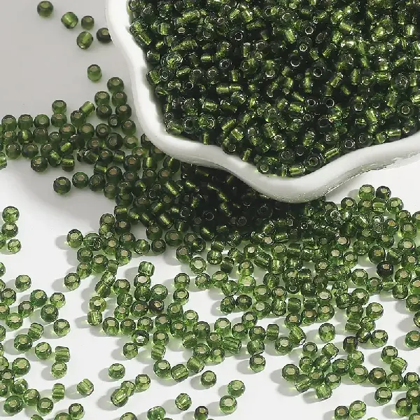 Olive green-2mm aperture 0.6mm 15g/pack about 1000 pieces,chaincharmsupply.com