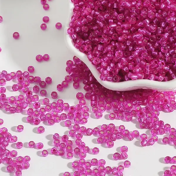 Rose red-4mm hole diameter 1mm 15g/pack about 150 pieces,chaincharmsupply.com