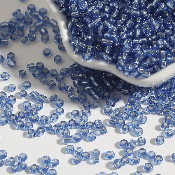Blue-3mm aperture 0.8mm 15g/pack about 500 pieces,chaincharmsupply.com