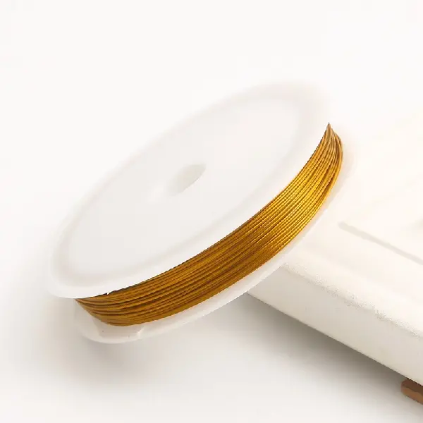 Golden steel wire-0.6mm about 13 meters/roll,chaincharmsupply.com