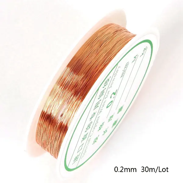 Red copper color 0.2MM20 meters/roll,chaincharmsupply.com