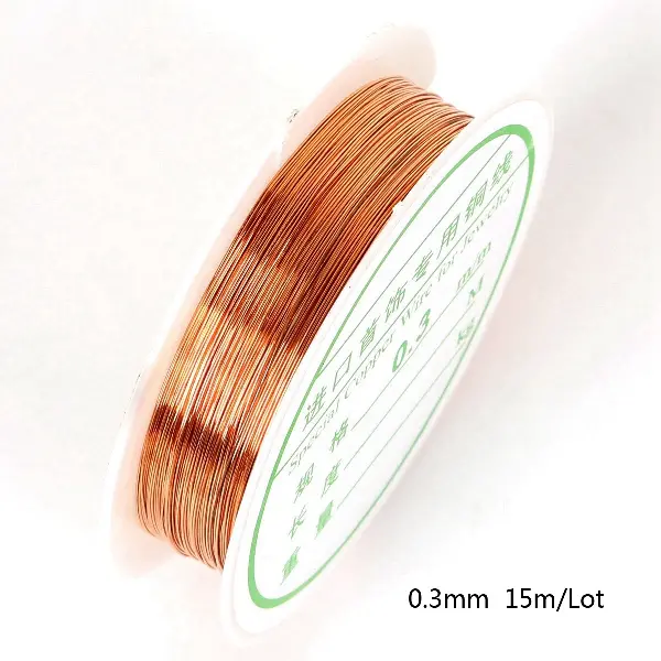 Red copper color 0.3MM15 meters/roll,chaincharmsupply.com