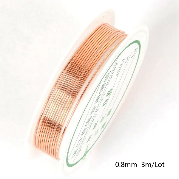Red copper color 0.8MM2.5 meters/roll,chaincharmsupply.com
