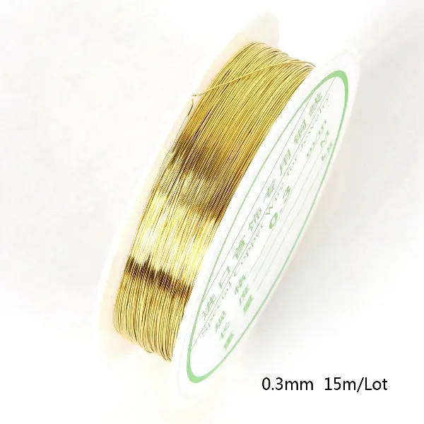 Gold 0.3MM15m/roll,chaincharmsupply.com