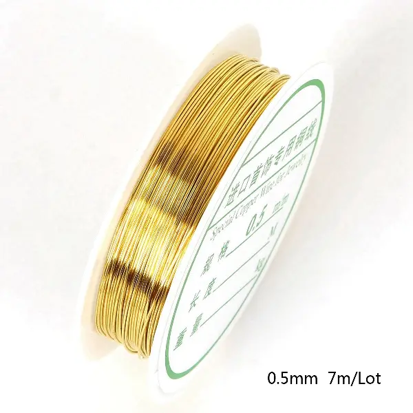 Gold 0.5MM6.5 meters/roll,chaincharmsupply.com