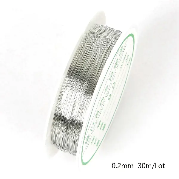 Silver 0.2MM20 meters/roll,chaincharmsupply.com